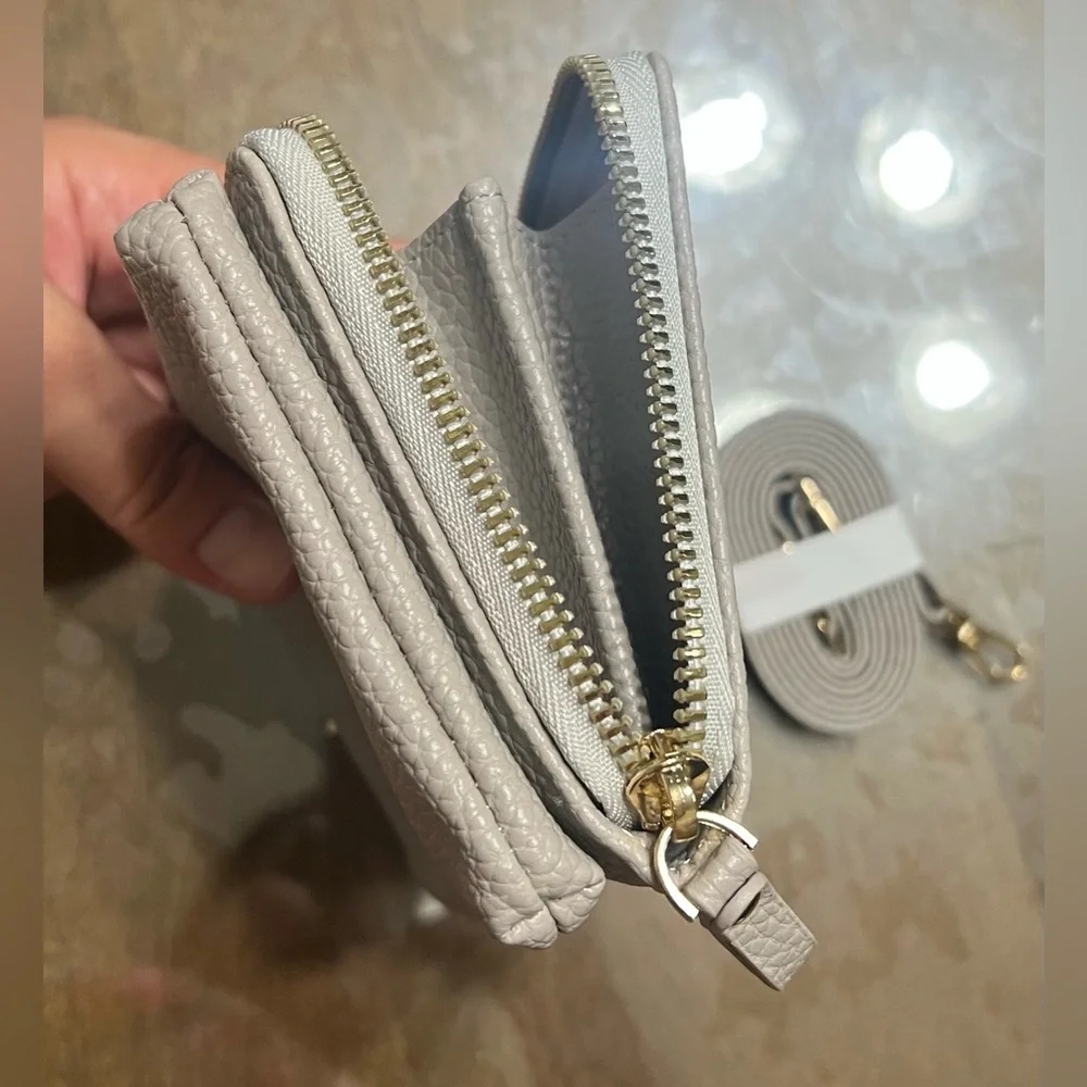 New with out tags tan Leather Crossbody Bag - Picture 4 of 7
